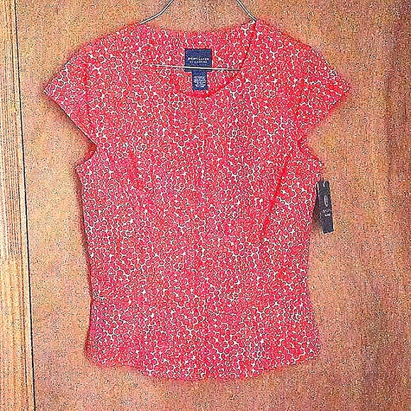 Doncaster Tops - DONCASTER Collection NWT Embroidered Peplum Designer Blouse-Size 2